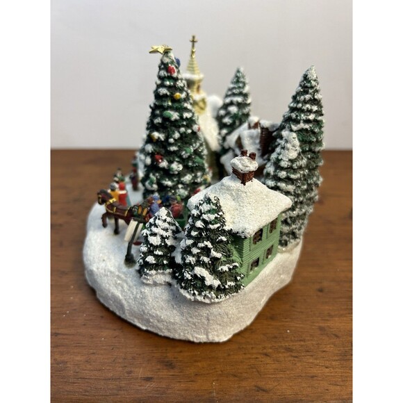 Vintage Thomas Kinkade St. Nicholas Circle Teleflora Diorama Music Box Works! - Picture 7 of 13